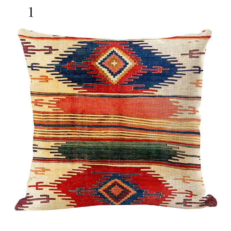 Ethnic Boho Mandala Print Linen Throw Pillow Case Sofa Cushion Cover Home Decor!
