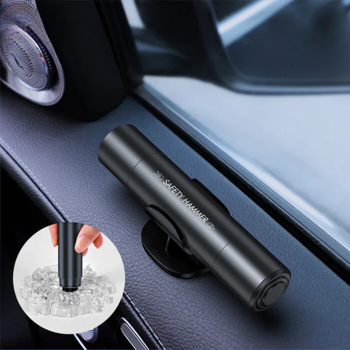 SAFEKEY | Emergency 2-in-1 Safety Tool with Window Breaker and Seat Belt Cutter (1+1 FREE)