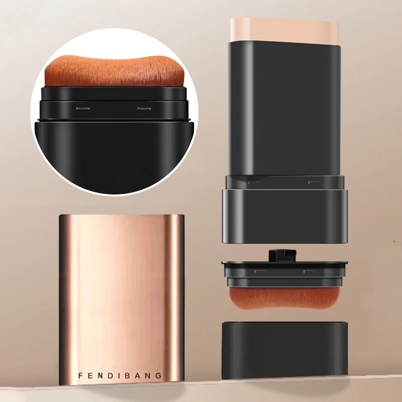 Flawless Natural Matte Foundation Stick | Portable with Built-In Brush (12g)