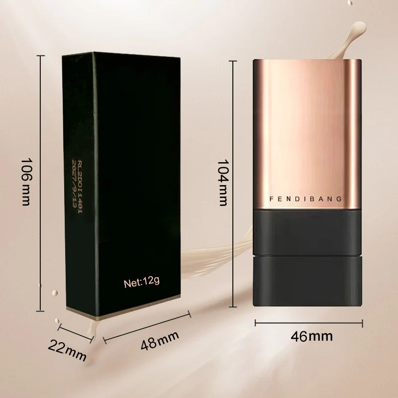 Flawless Natural Matte Foundation Stick | Portable with Built-In Brush (12g)