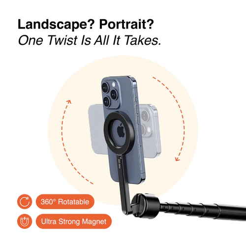 On-The-Go Magnetic Suction Phone Tripod