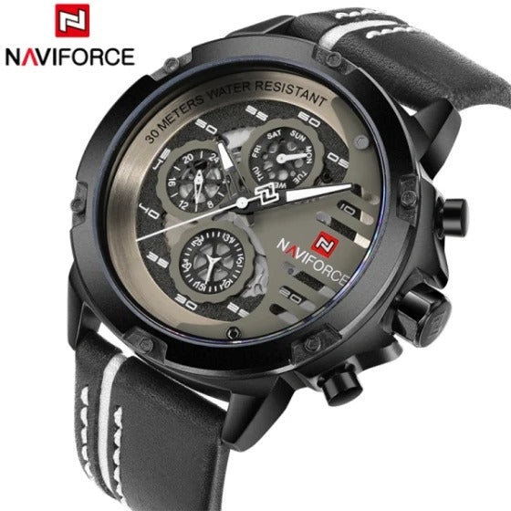 NAVIFORCE Men NF9110 Fashion Sport 24 Hour Display Watch