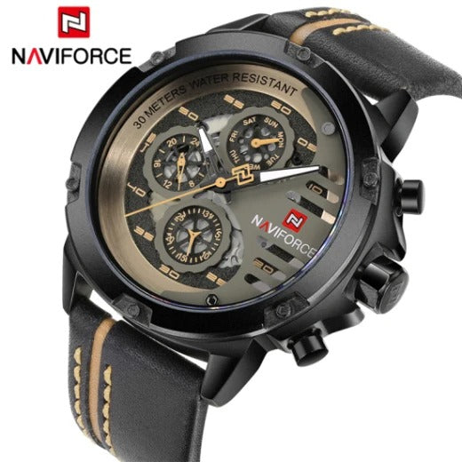 NAVIFORCE Men NF9110 Fashion Sport 24 Hour Display Watch