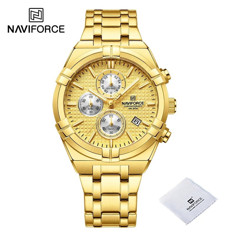 NAVIFORCE Men NF8042 Analog Quartz Chronograph Elegant Watch