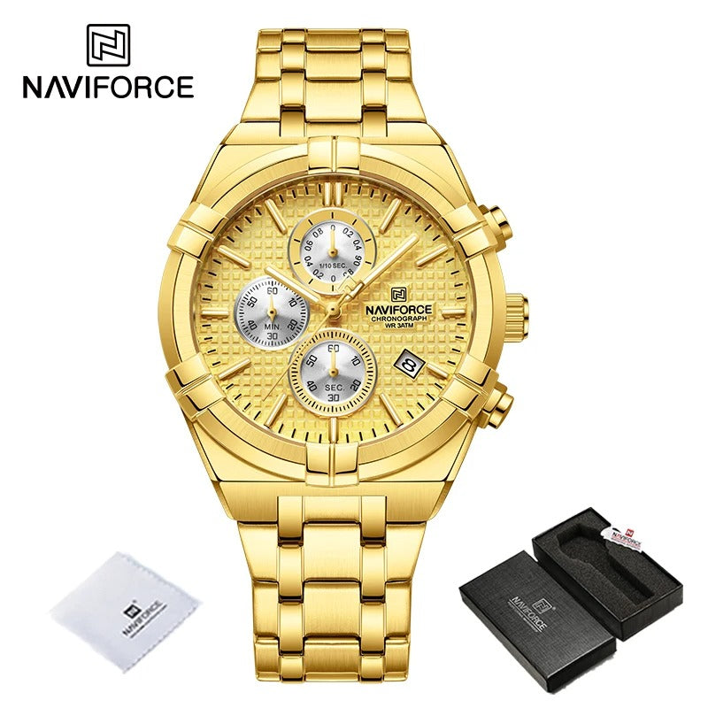 NAVIFORCE Men NF8042 Analog Quartz Chronograph Elegant Watch