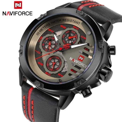 NAVIFORCE Men NF9110 Fashion Sport 24 Hour Display Watch