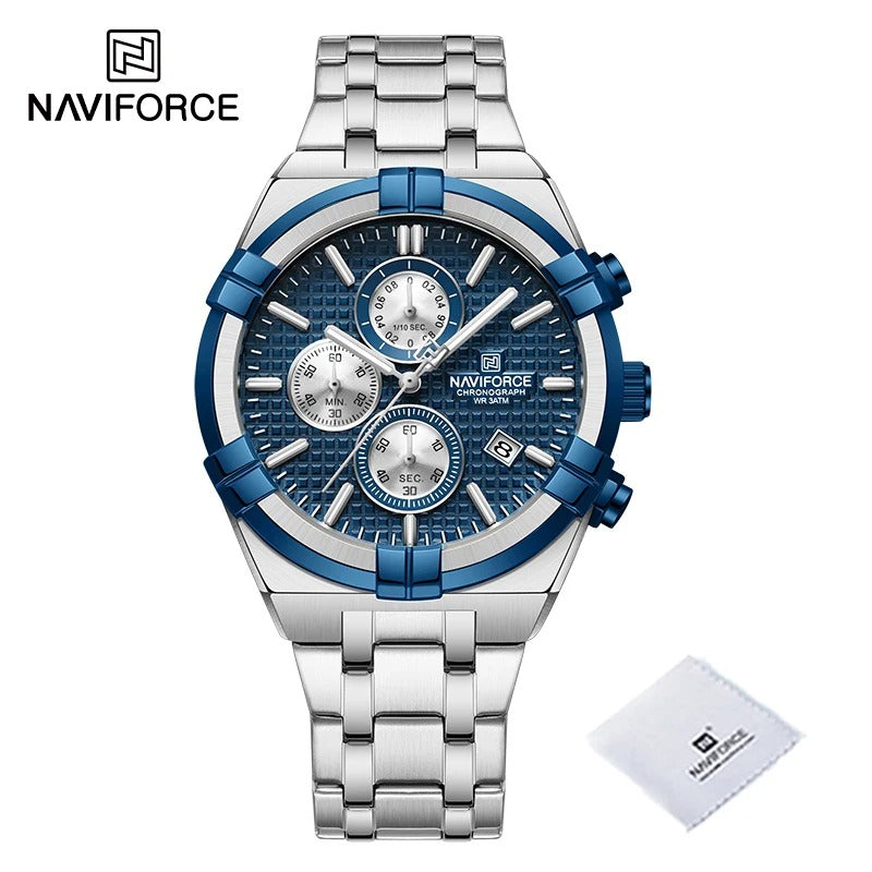 NAVIFORCE Men NF8042 Analog Quartz Chronograph Elegant Watch