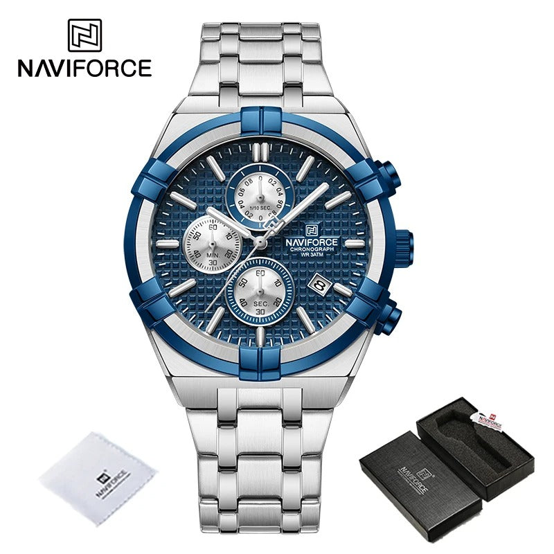 NAVIFORCE Men NF8042 Analog Quartz Chronograph Elegant Watch