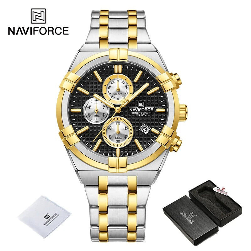 NAVIFORCE Men NF8042 Analog Quartz Chronograph Elegant Watch