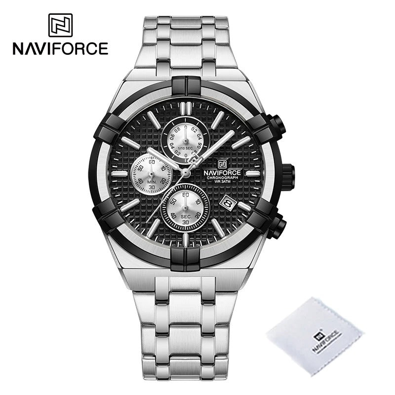 NAVIFORCE Men NF8042 Analog Quartz Chronograph Elegant Watch