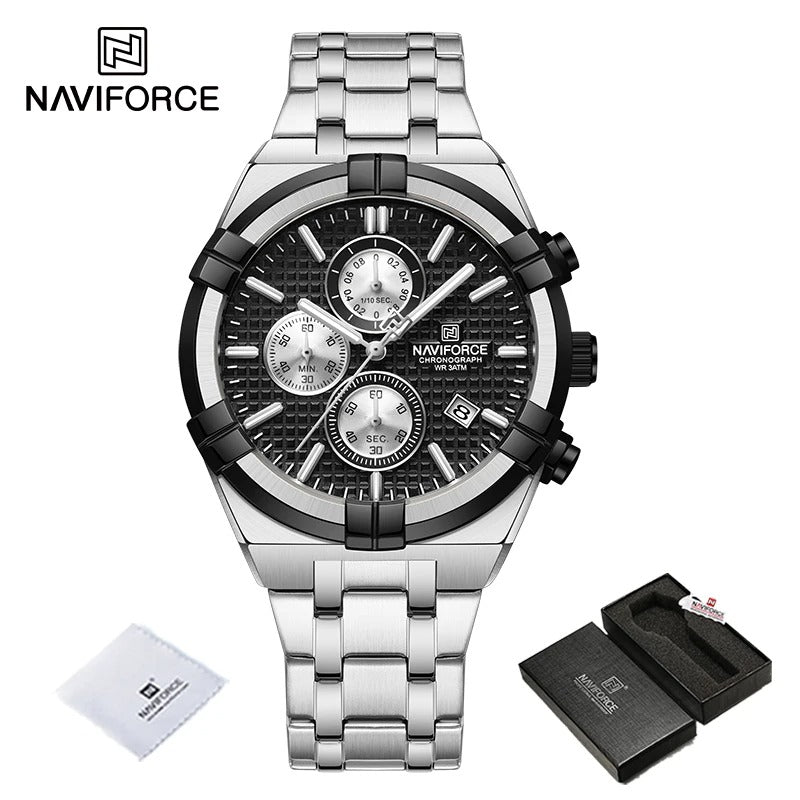 NAVIFORCE Men NF8042 Analog Quartz Chronograph Elegant Watch