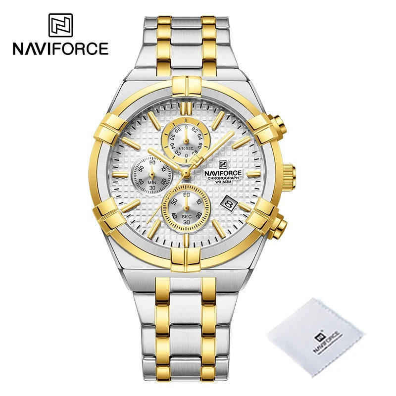 NAVIFORCE Men NF8042 Analog Quartz Chronograph Elegant Watch