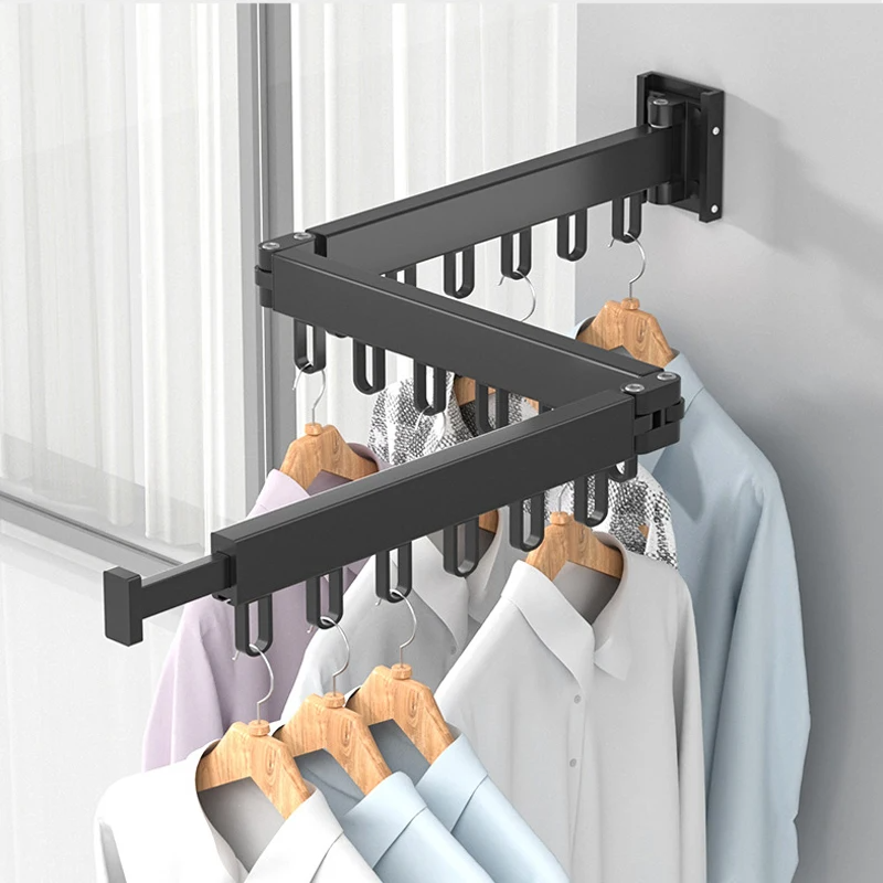 Retractable Space Saving Indoor, Outdoor Clothes Drying Rack