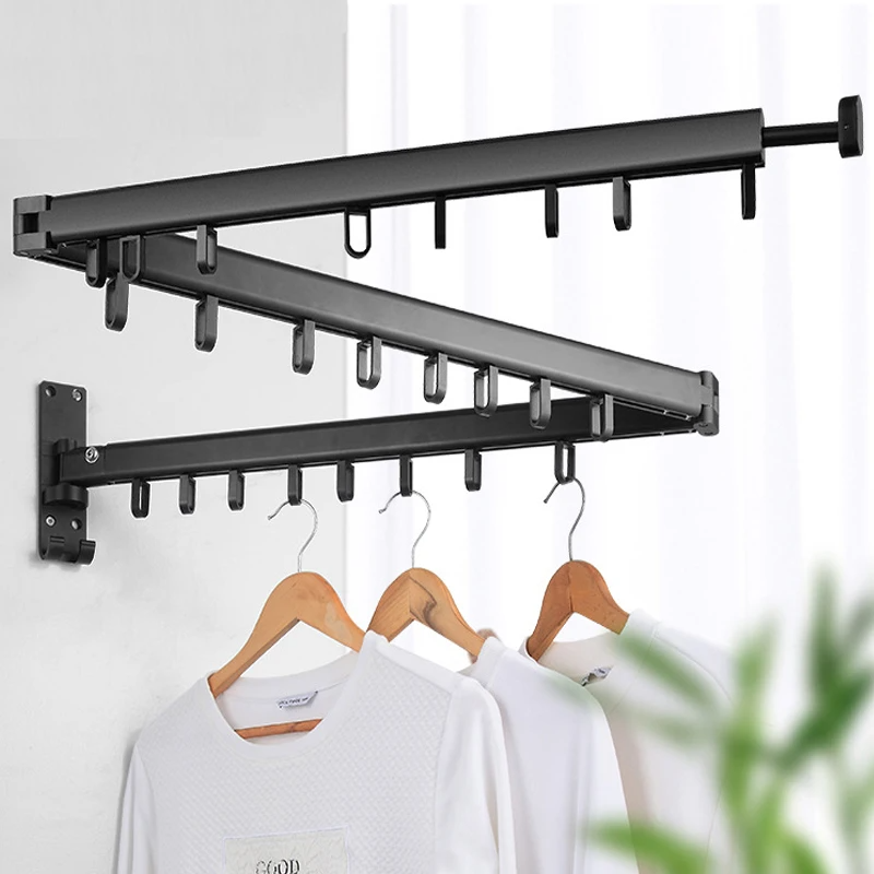 Retractable Space Saving Indoor, Outdoor Clothes Drying Rack