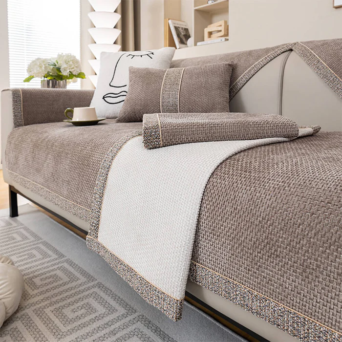 MODERNA | Tweed Woven Chenille All-Season Non-Slip Sofa Cover