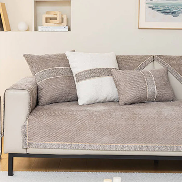 MODERNA | Tweed Woven Chenille All-Season Non-Slip Sofa Cover