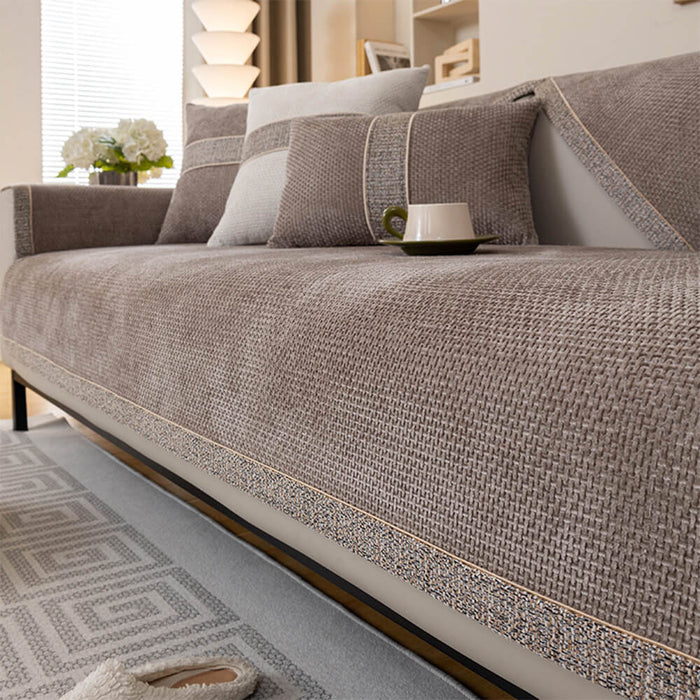 MODERNA | Tweed Woven Chenille All-Season Non-Slip Sofa Cover