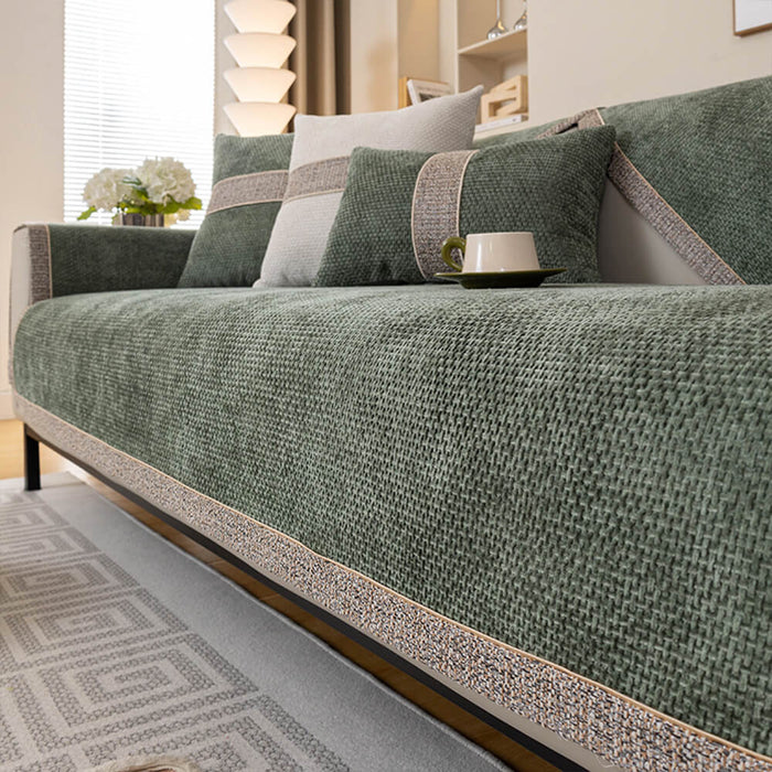 MODERNA | Tweed Woven Chenille All-Season Non-Slip Sofa Cover