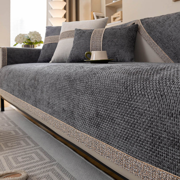 MODERNA | Tweed Woven Chenille All-Season Non-Slip Sofa Cover