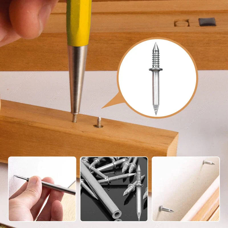 Double-Head Skirting Thread Seamless Nail Drill Set