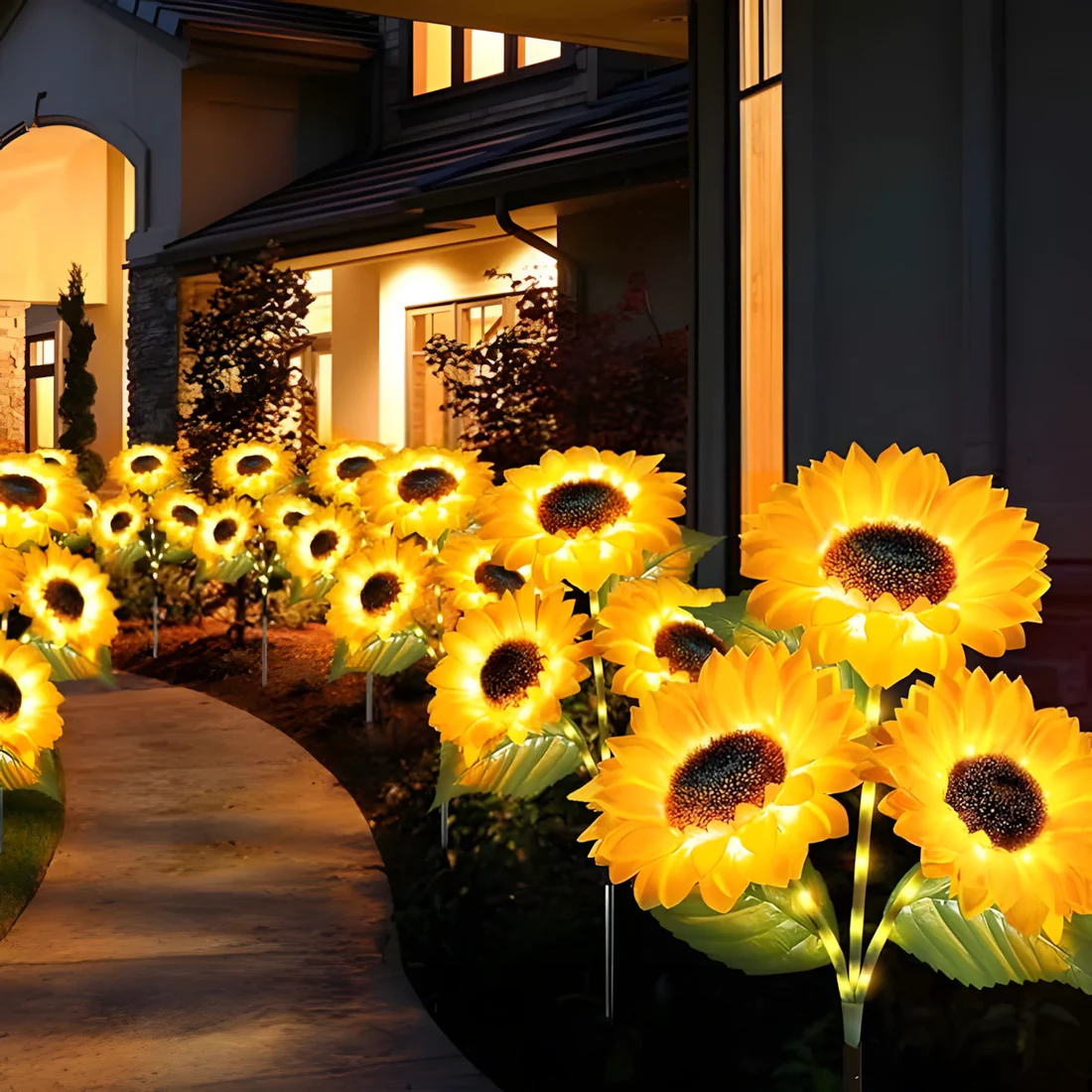 Whimsical Solar Sunflower Garden Lights