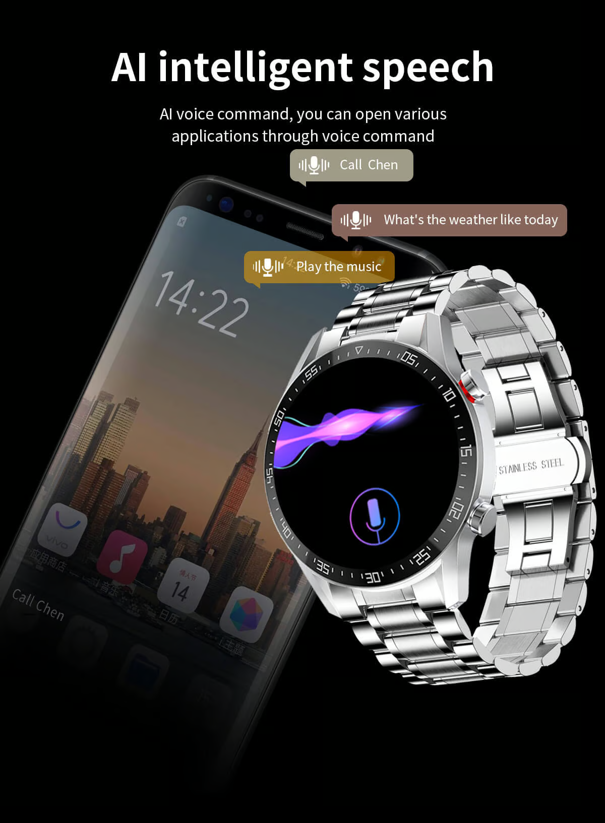 Sleek Multifunctional Smart Watch | Supports IOS & Android