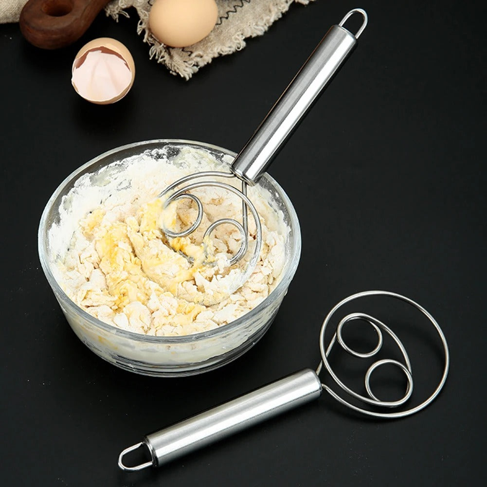 STAINLESS STEEL DOUGH WHISK | EFFORTLESS MIXING TOOL FOR PERFECT BAKING