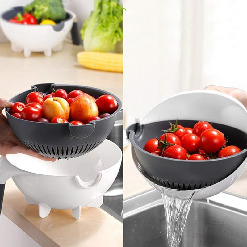 9 in 1 Multifunction Vegetable Cutter with Magic Drain Basket