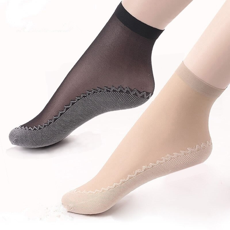 Silky Cotton Anti-Slip Socks