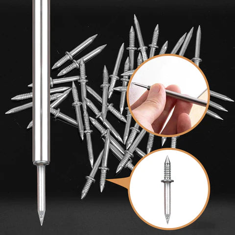 Double-Head Skirting Thread Seamless Nail Drill Set