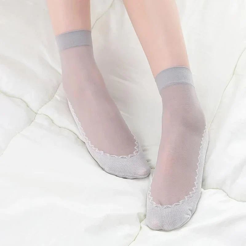 Silky Cotton Anti-Slip Socks