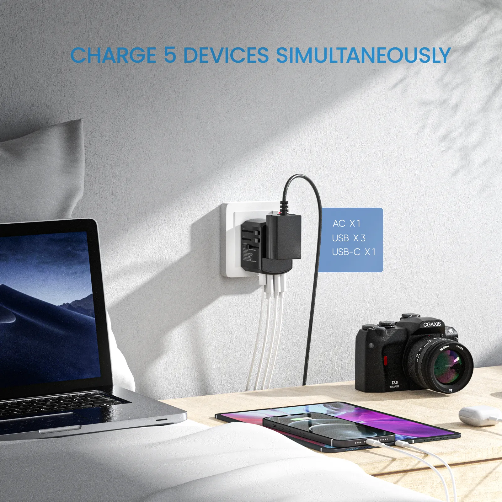 All-in-one Universal Travel Power Adapter