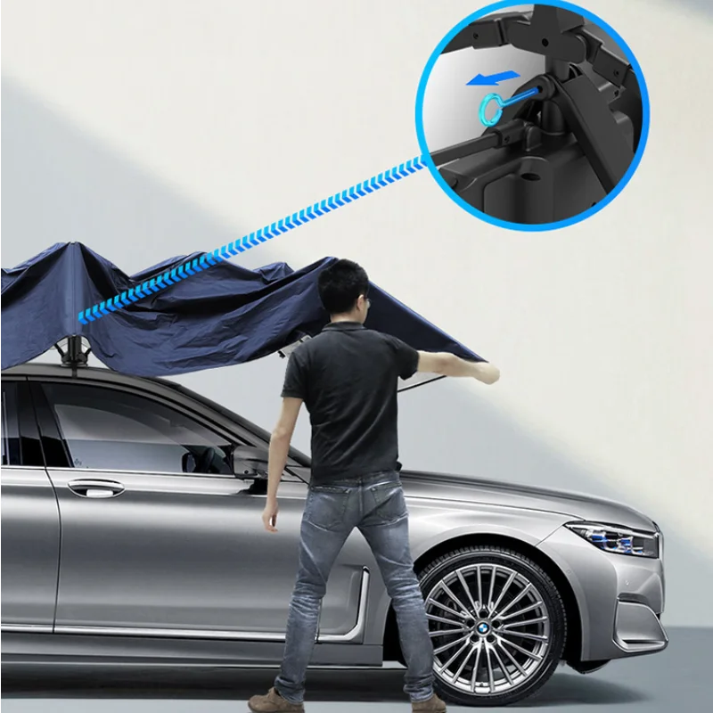 Semi-Automatic Portable Car Sunshade Tent