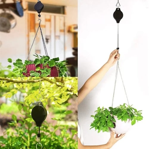 Adjustable Plant Pulley Set for Hanging Baskets, Pots, and Bird Feeders