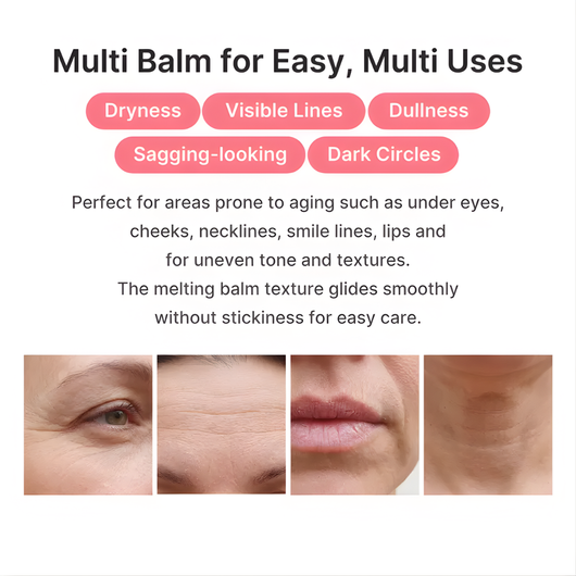 Applying balm over makeup
