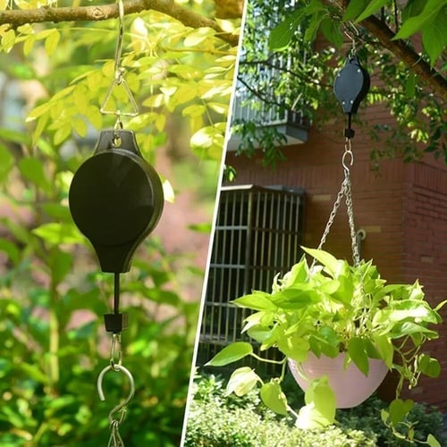 Adjustable Plant Pulley Set for Hanging Baskets, Pots, and Bird Feeders