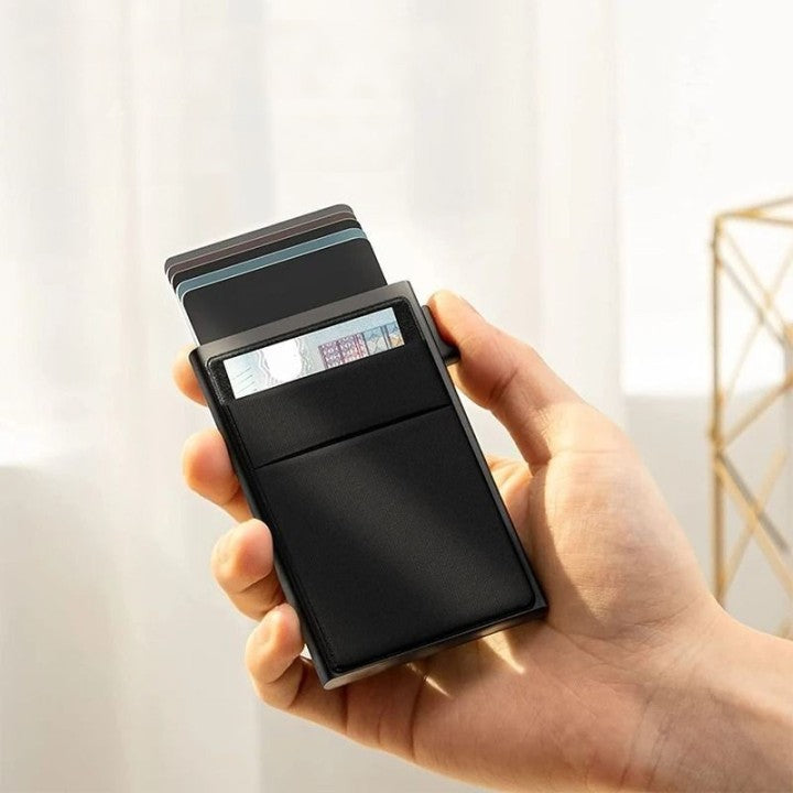 Genuine Leather RFID Blocking Wallet - Sleek and Modern Design with upto 10 cards capacity