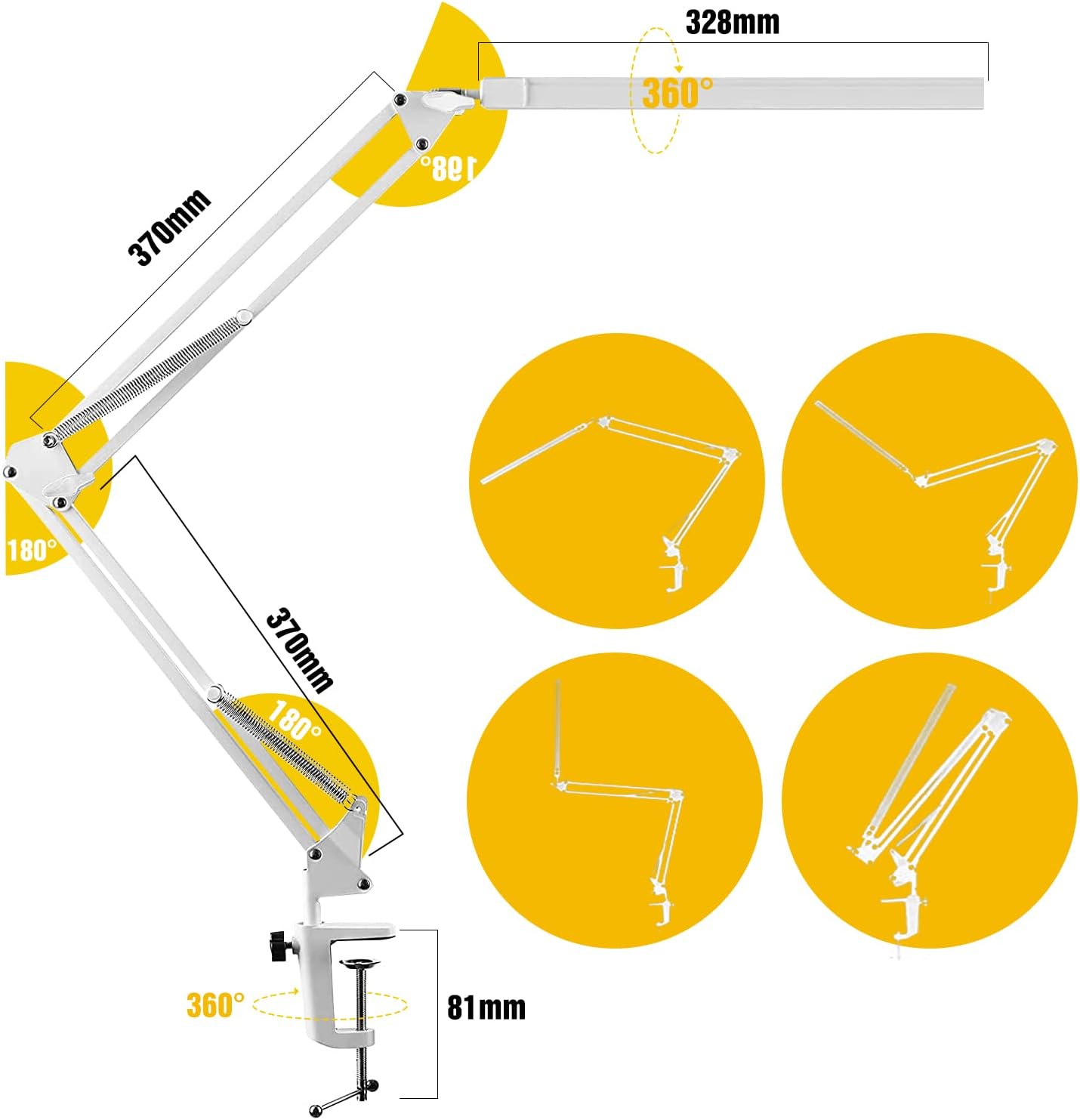 LED Desk Lamp with Clamp