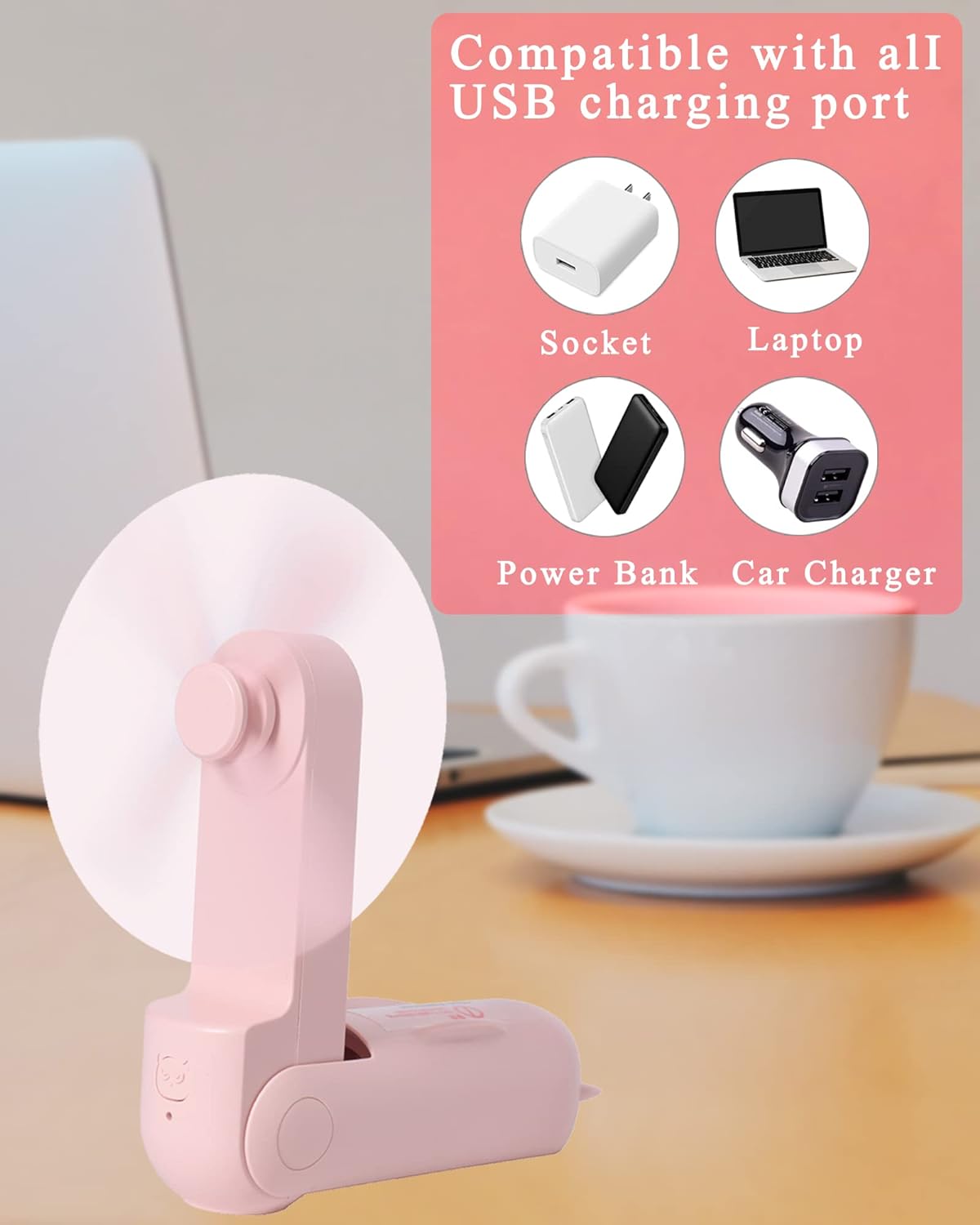 Rechargeable Mini USB Multifunction Portable Fan