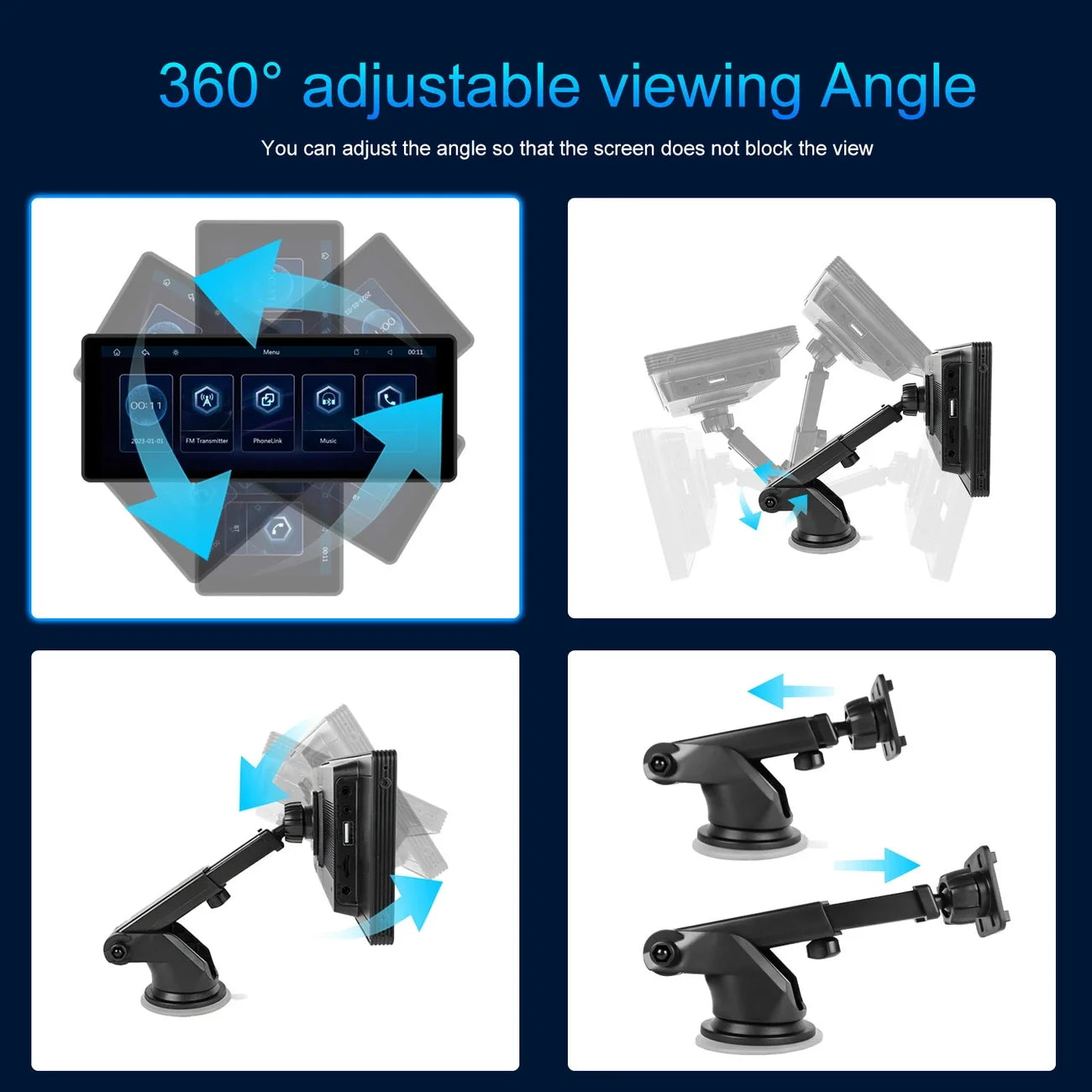 10-Inch CarConnect Smart Display with Free Reverse Camera – 2025 Edition