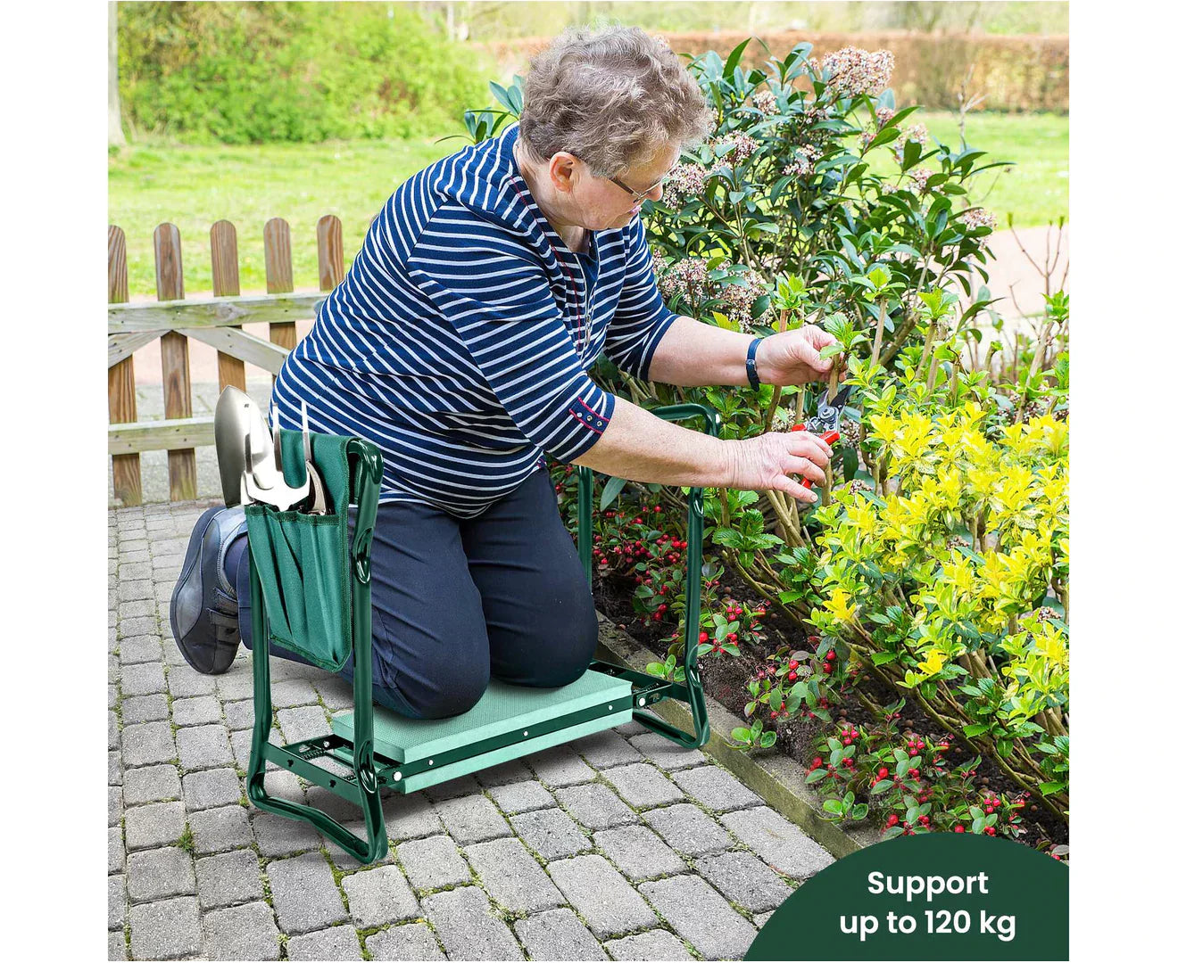 Garden Kneeler and Seat with Tool Bag