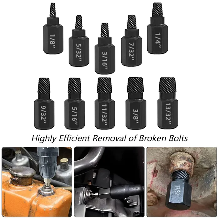 Broken Head Bolt Screw Cap Extractor Kit Removal Tool set