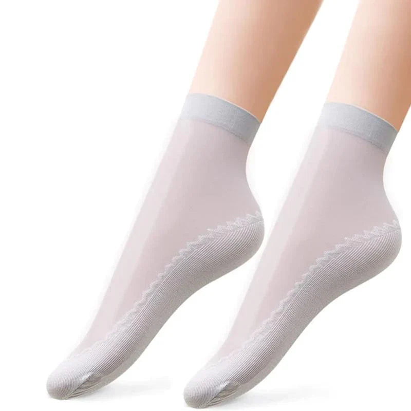 Silky Cotton Anti-Slip Socks