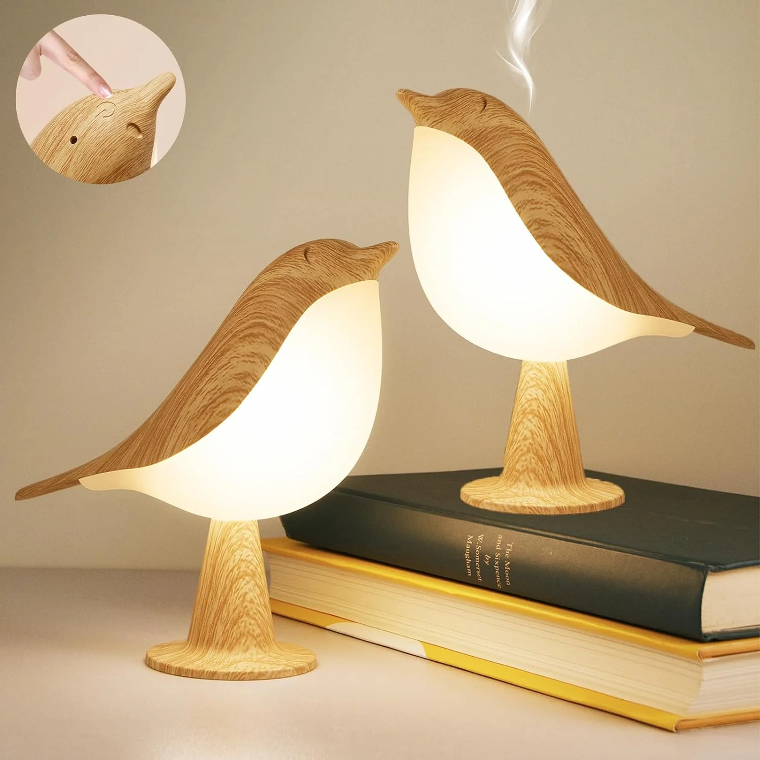 ZenBird LED Bedside Lamp with Aromatherapy Diffuser