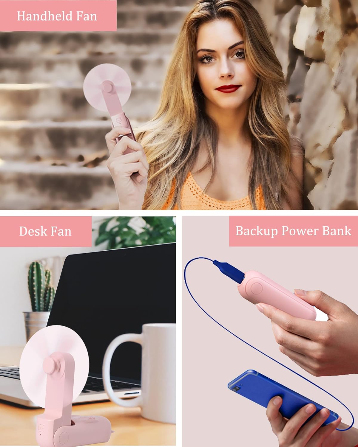 Rechargeable Mini USB Multifunction Portable Fan