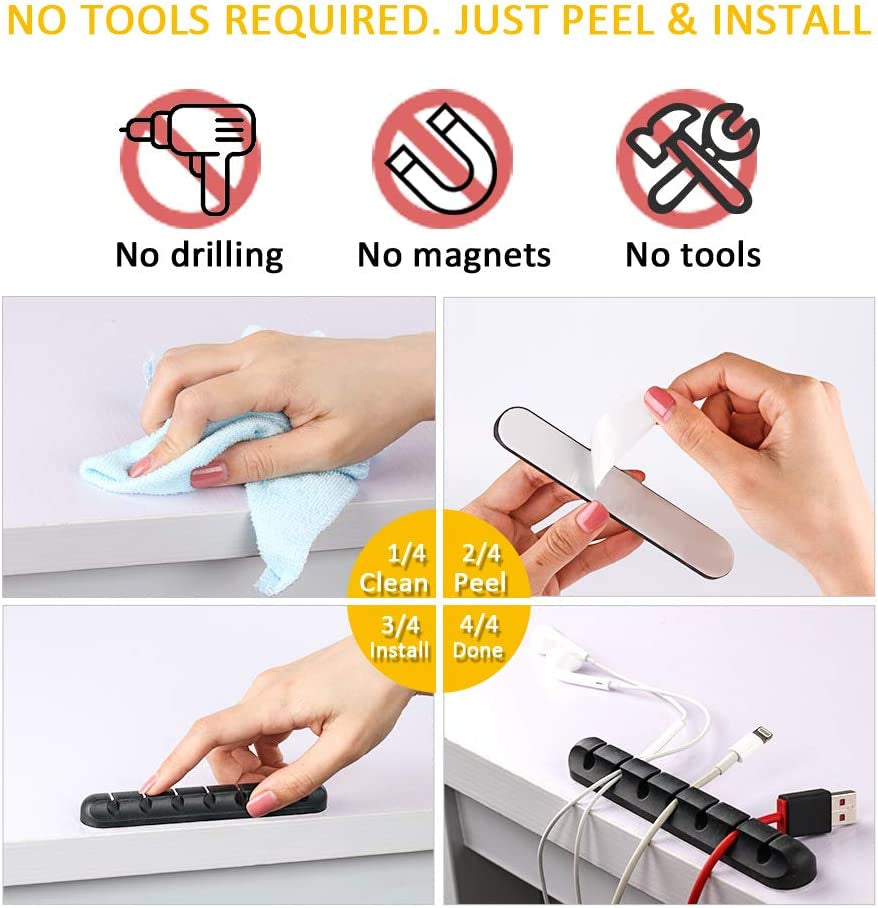 Cable Clips Cord Management Organizer