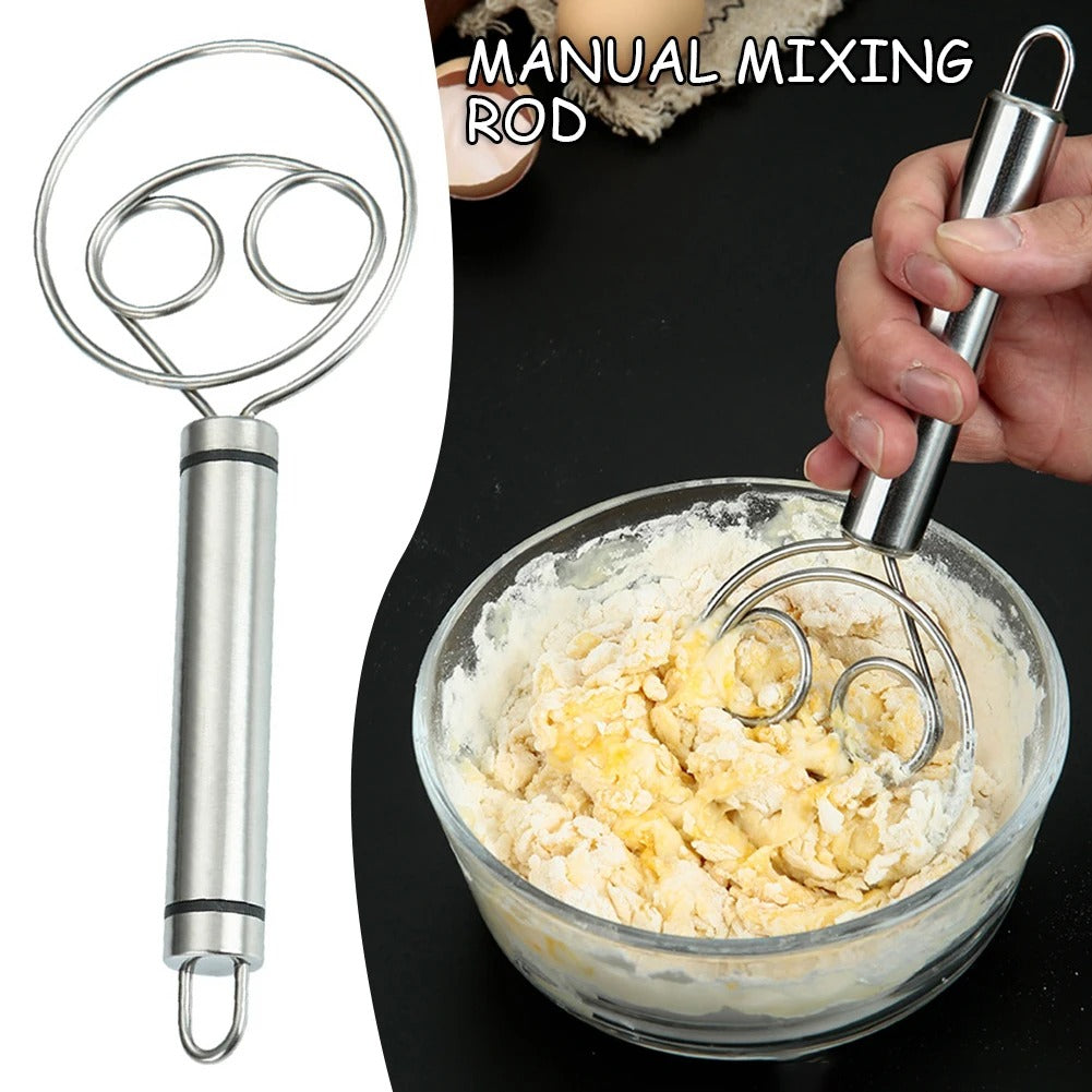 STAINLESS STEEL DOUGH WHISK | EFFORTLESS MIXING TOOL FOR PERFECT BAKING