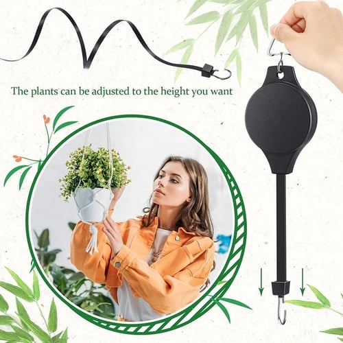 Adjustable Plant Pulley Set for Hanging Baskets, Pots, and Bird Feeders