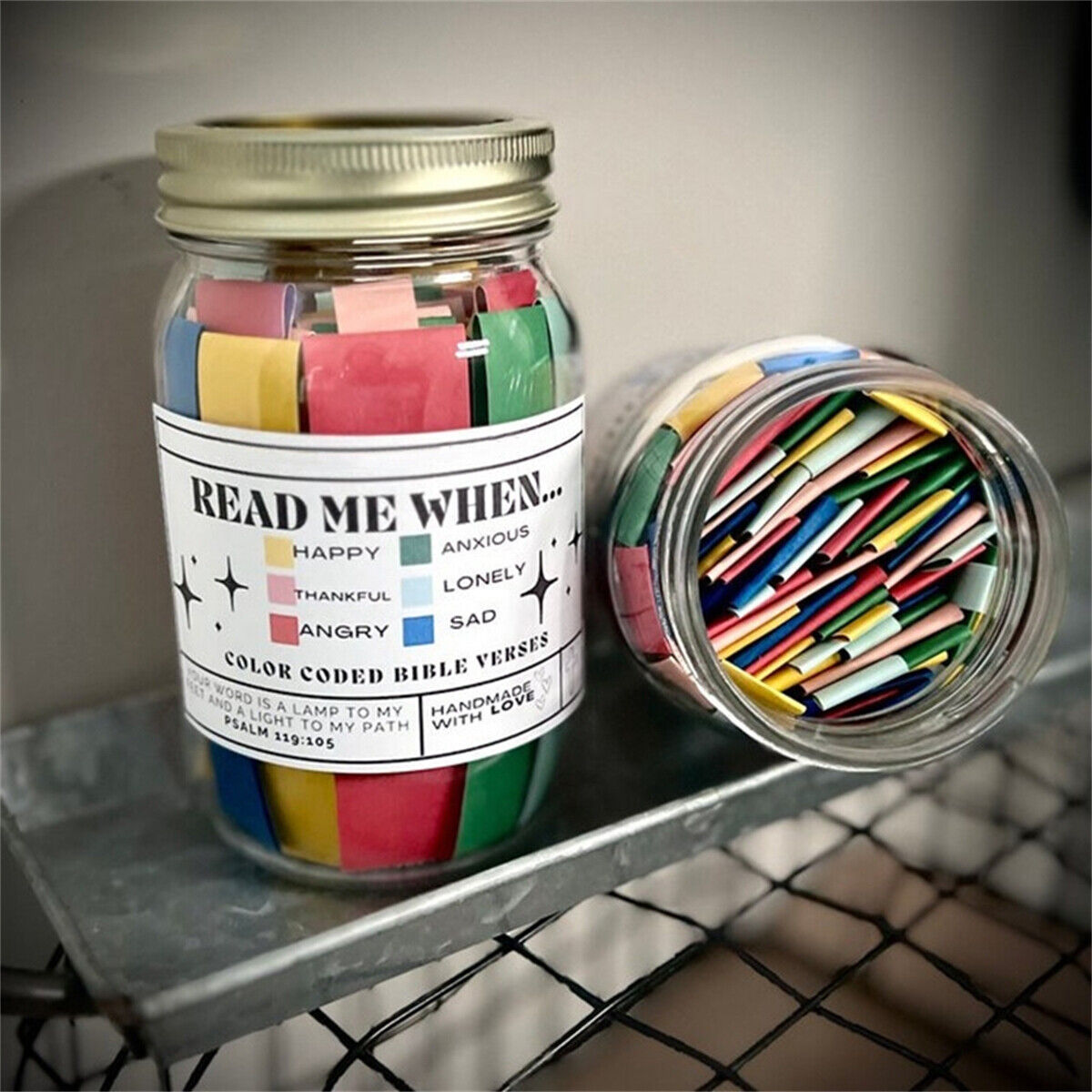 Hope Jar - Filled with Bible Verses for Emotional Strength and Spiritual Connection