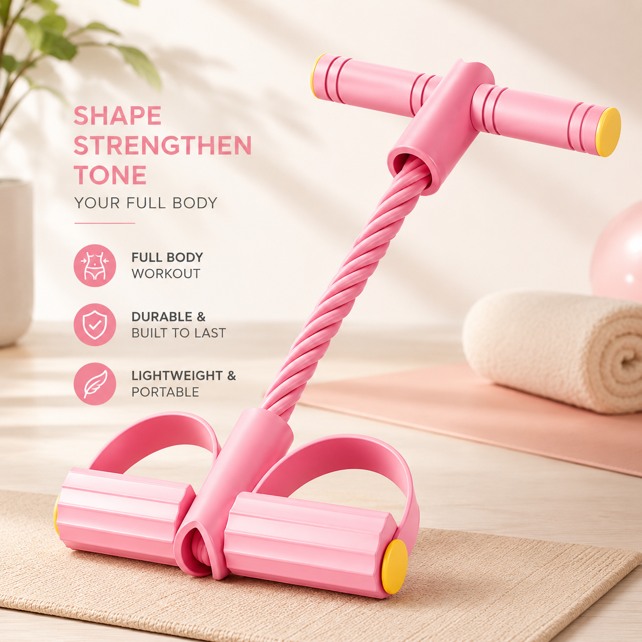 Ultimate Home Gym Pedal Resistance Rope for Total Body Workout